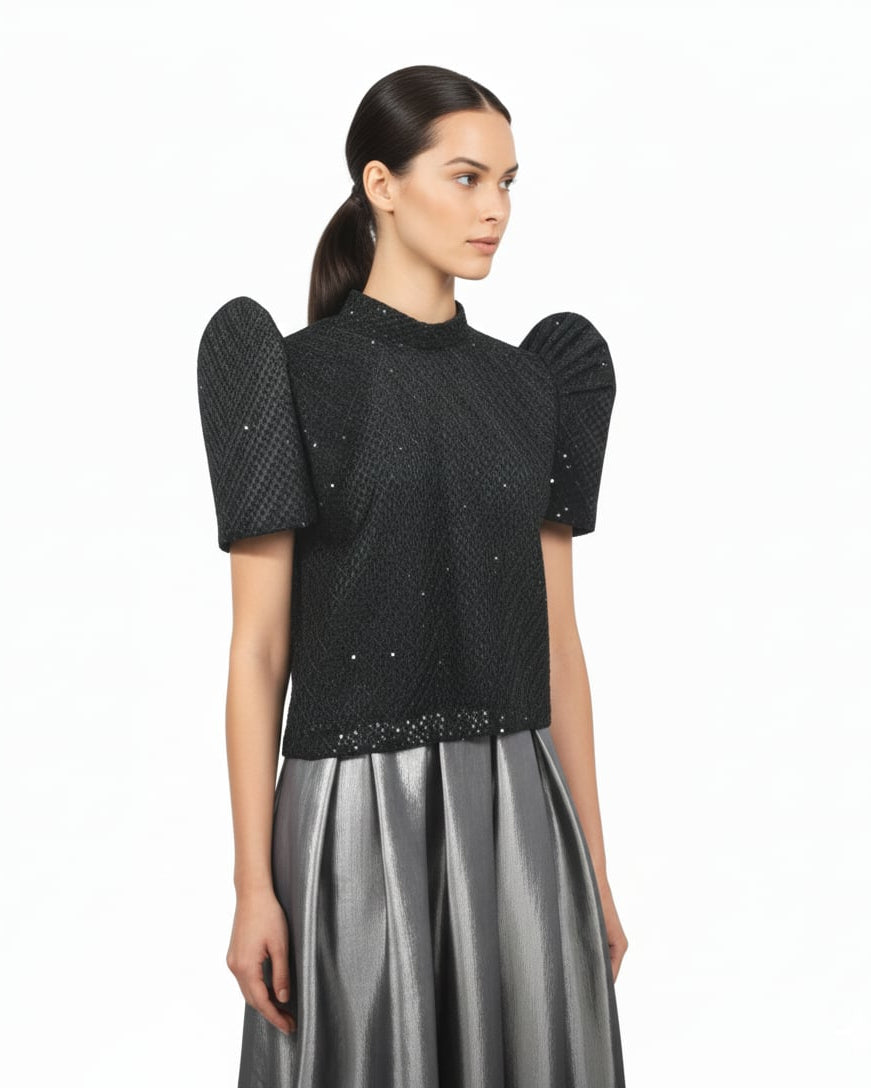 Stand Collar Terno Top