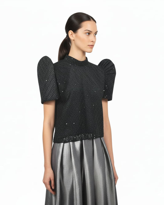 Stand Collar Terno Top