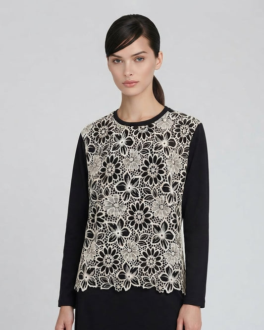 L/S Tee with Lace