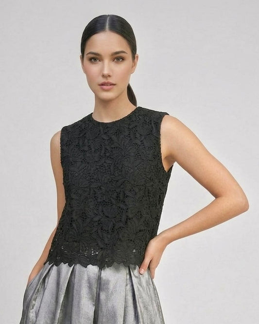Sleeveless Lace Top