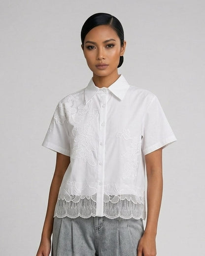 Buttondown With Lace