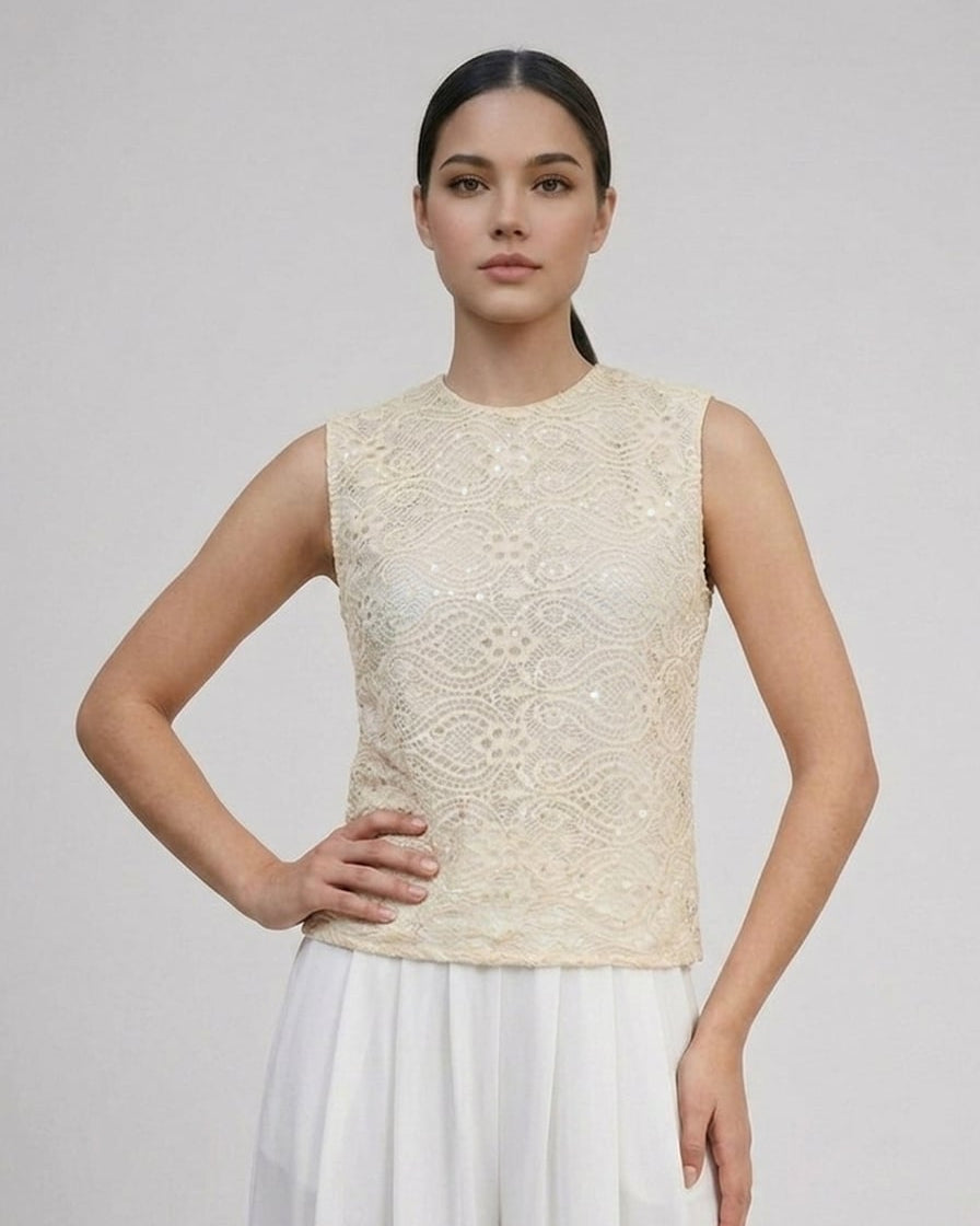 Lace Sleeveless Top