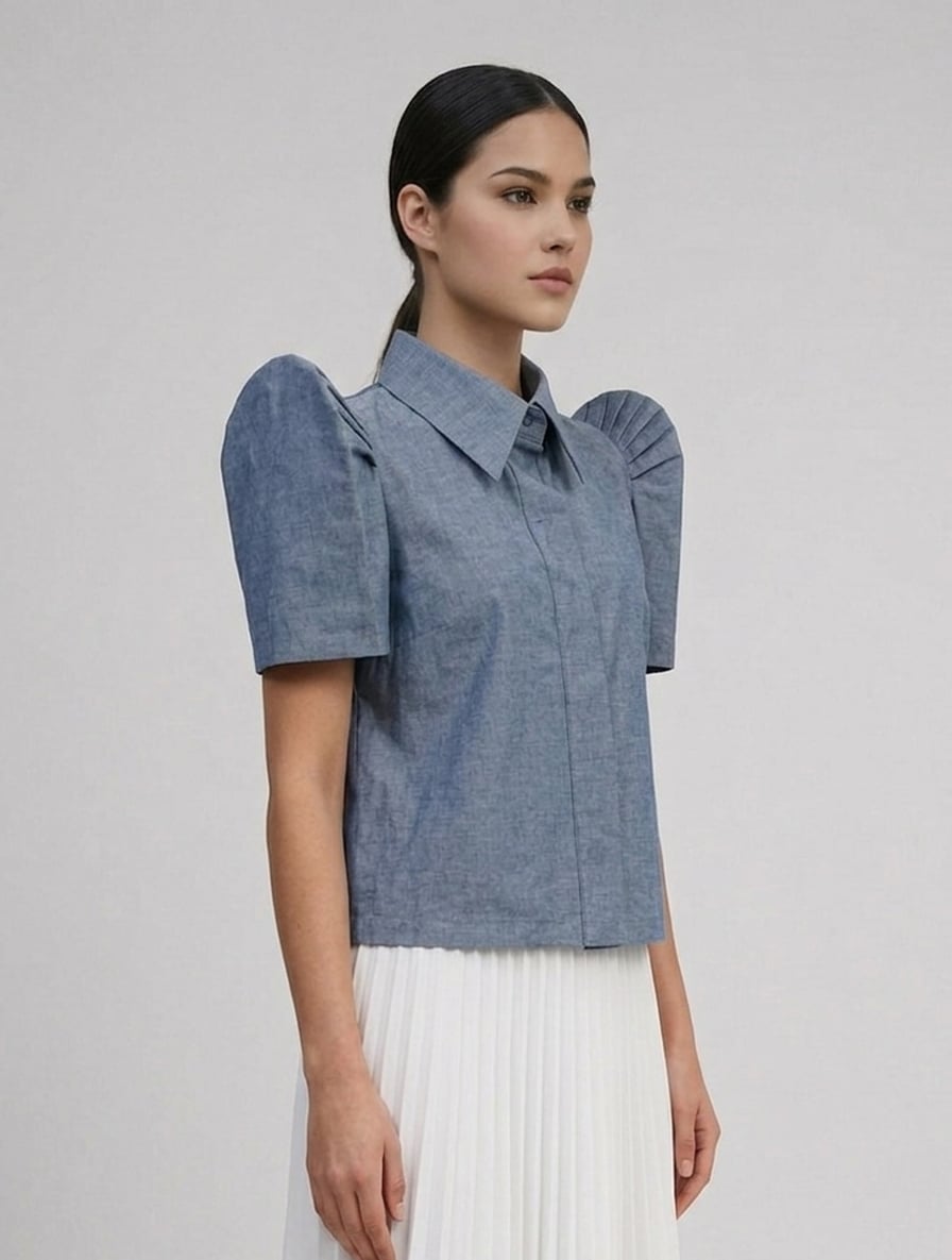 Denim Buttondown Terno Top