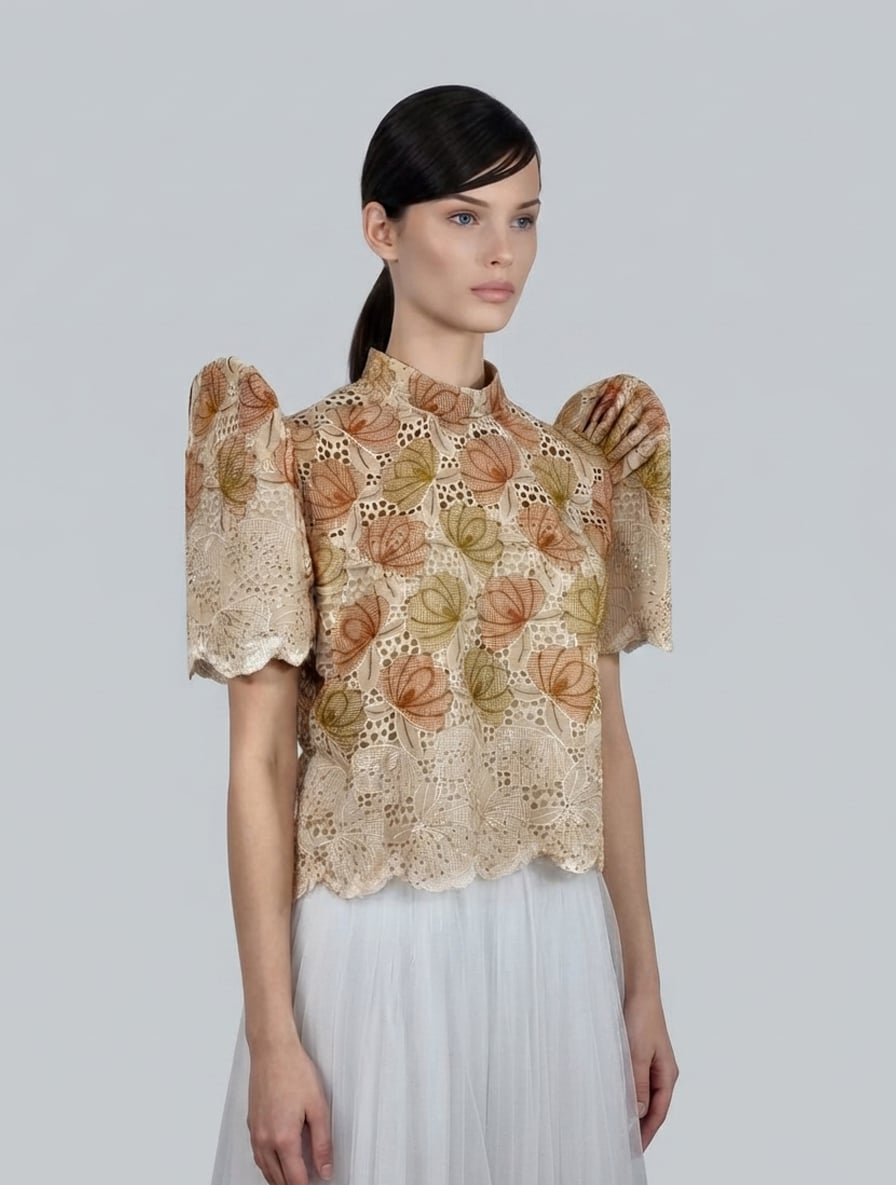 Stand Collar Terno Top