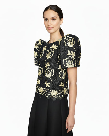 Flower Roundneck Terno Top