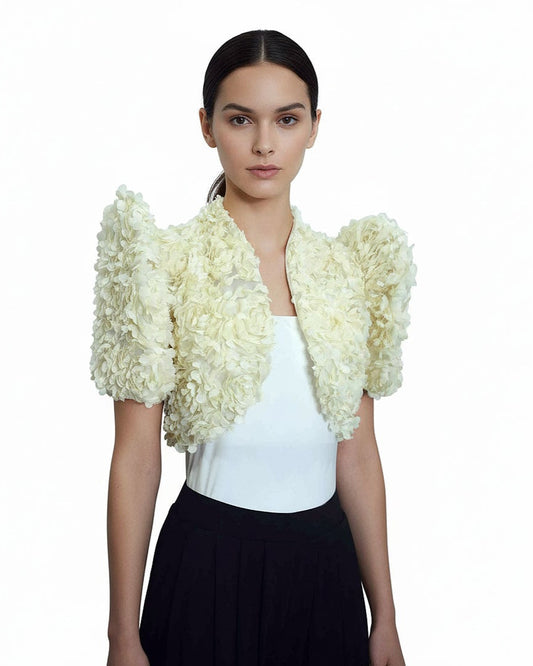 Cropped Rosette Bolero Terno