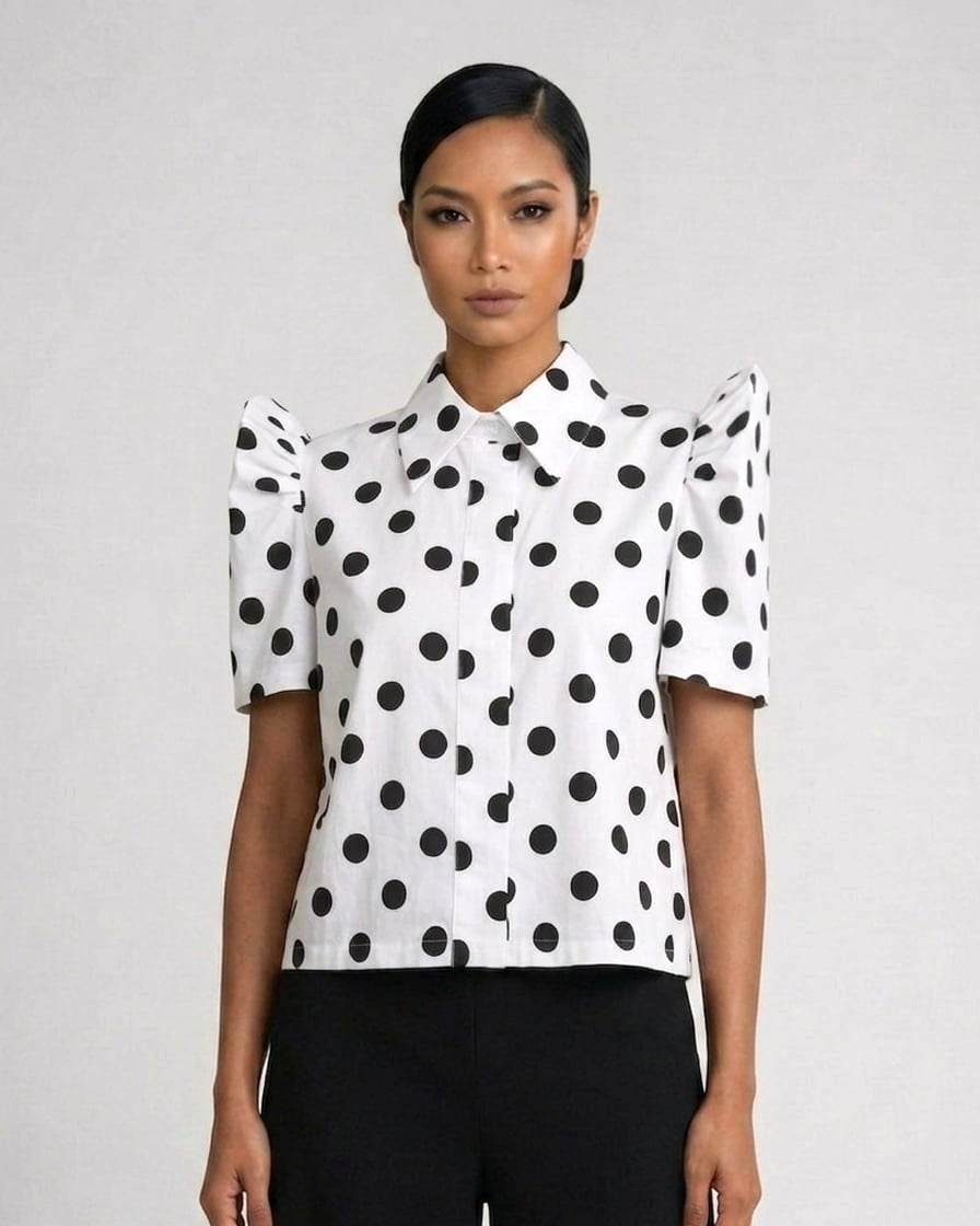 Big Dot Collared Buttondown Terno