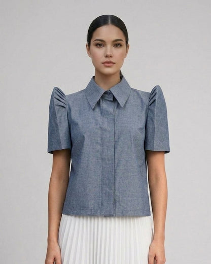 Denim Buttondown Terno Top
