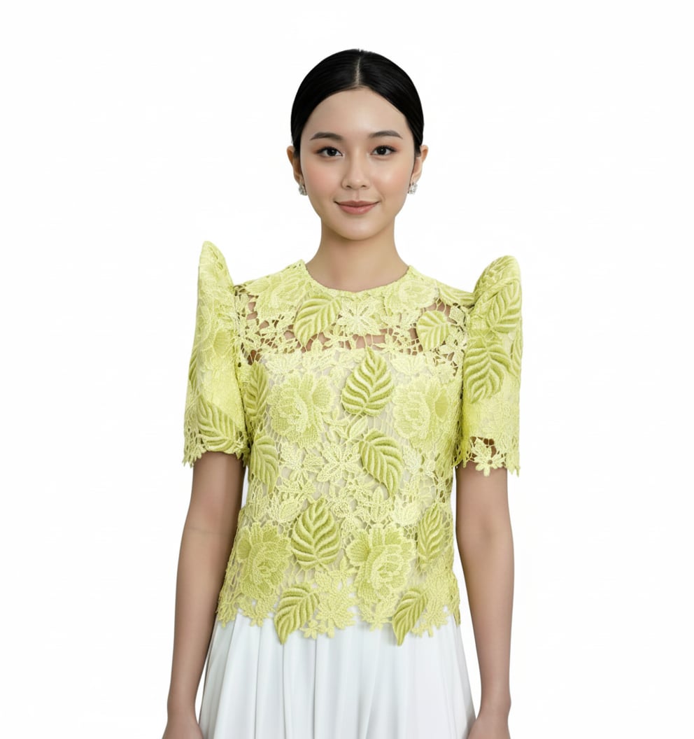 Yellow Lace Terno Top