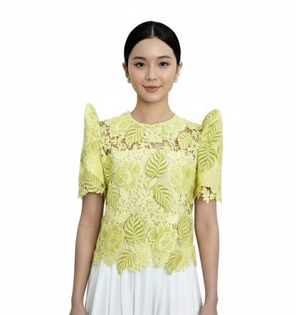 Yellow Lace Terno Top