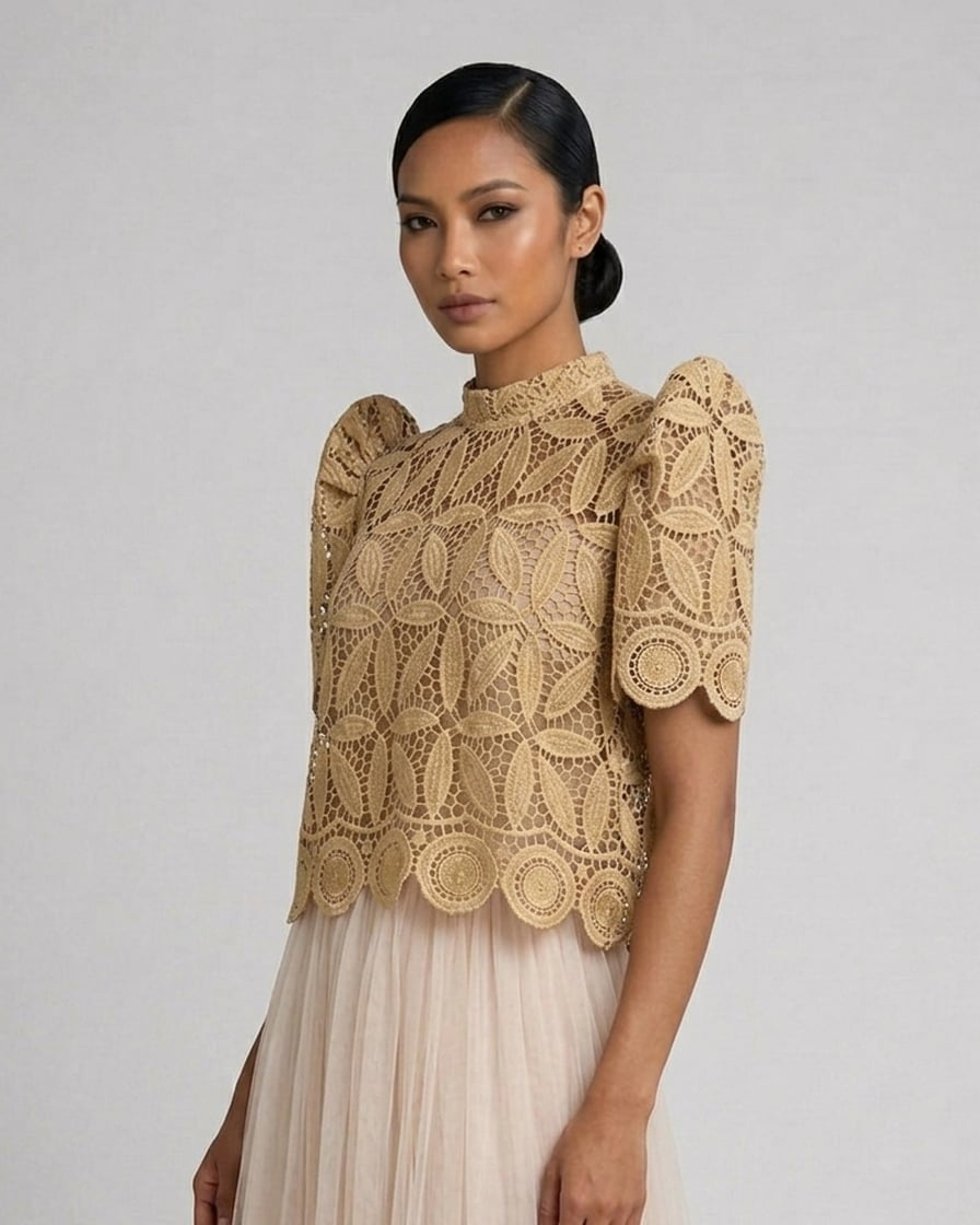Stand Collar Terno Top