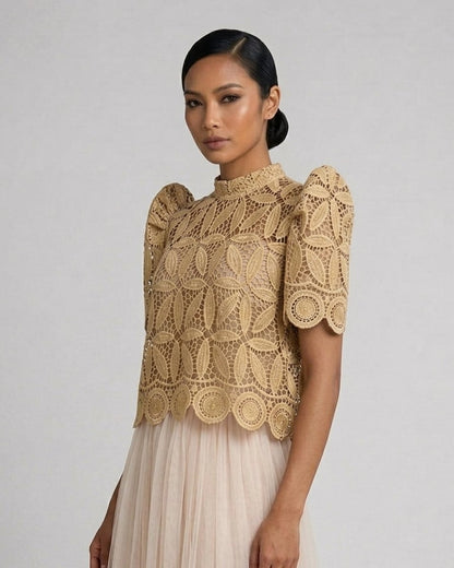 Stand Collar Terno Top