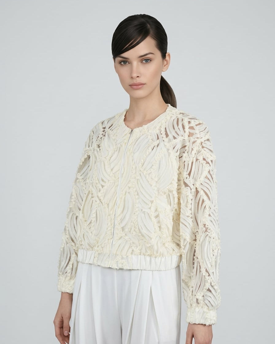 Ribbon Embroidery Jacket