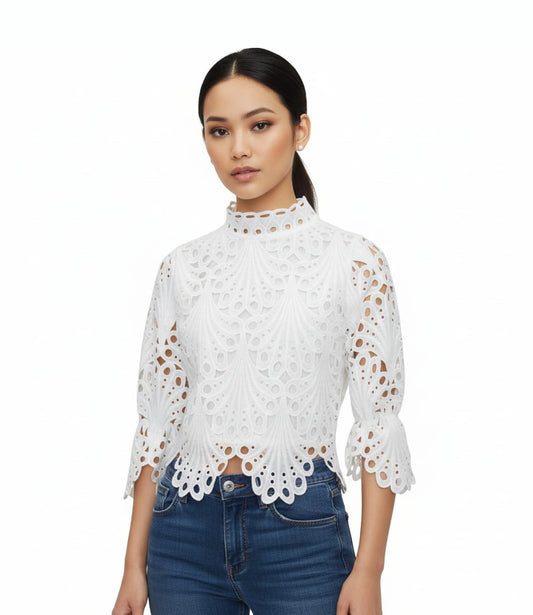 3/4 Lace Top