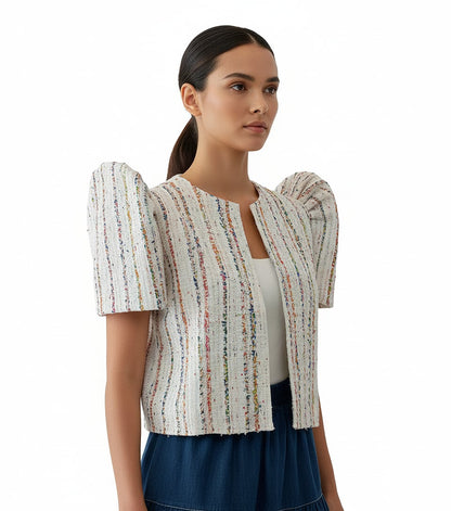 Tweed Stripe Bolero