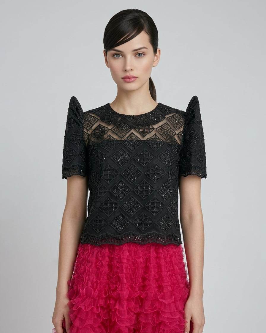 Roundneck Lace Terno Top