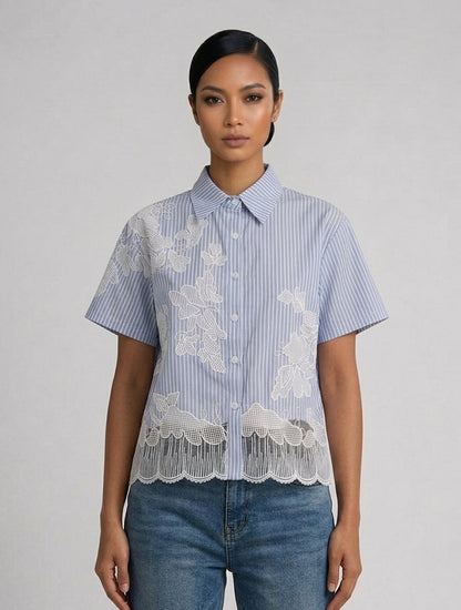 Buttondown With Lace