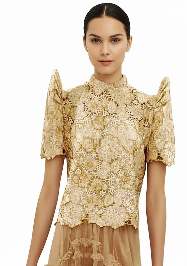 Stand Collar Terno Top
