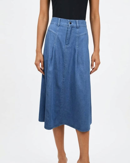 A Line Denim Skirt