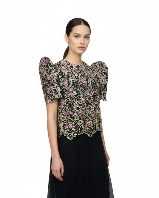 Stand Collar Terno Top