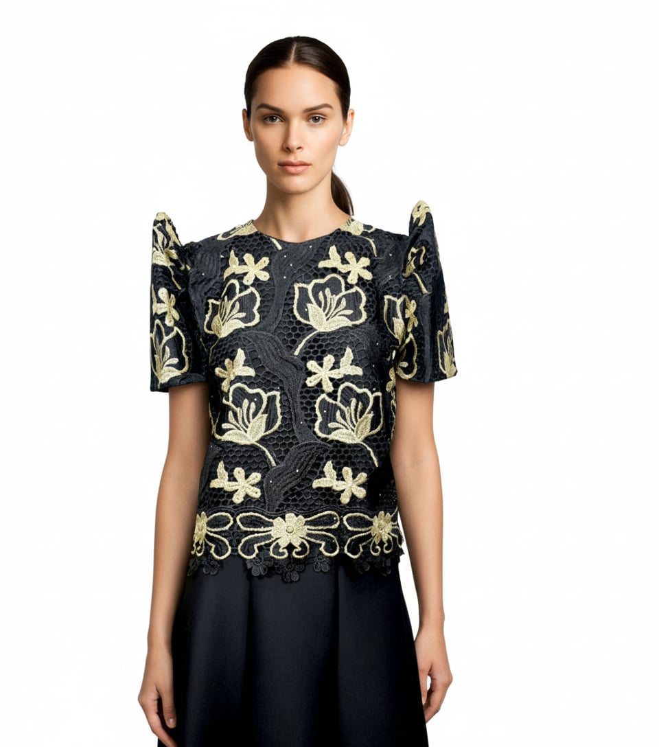 Flower Roundneck Terno Top
