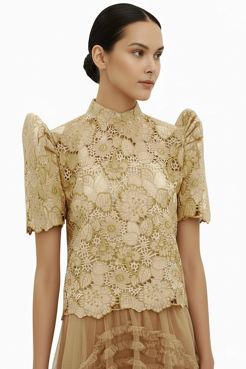 Stand Collar Terno Top