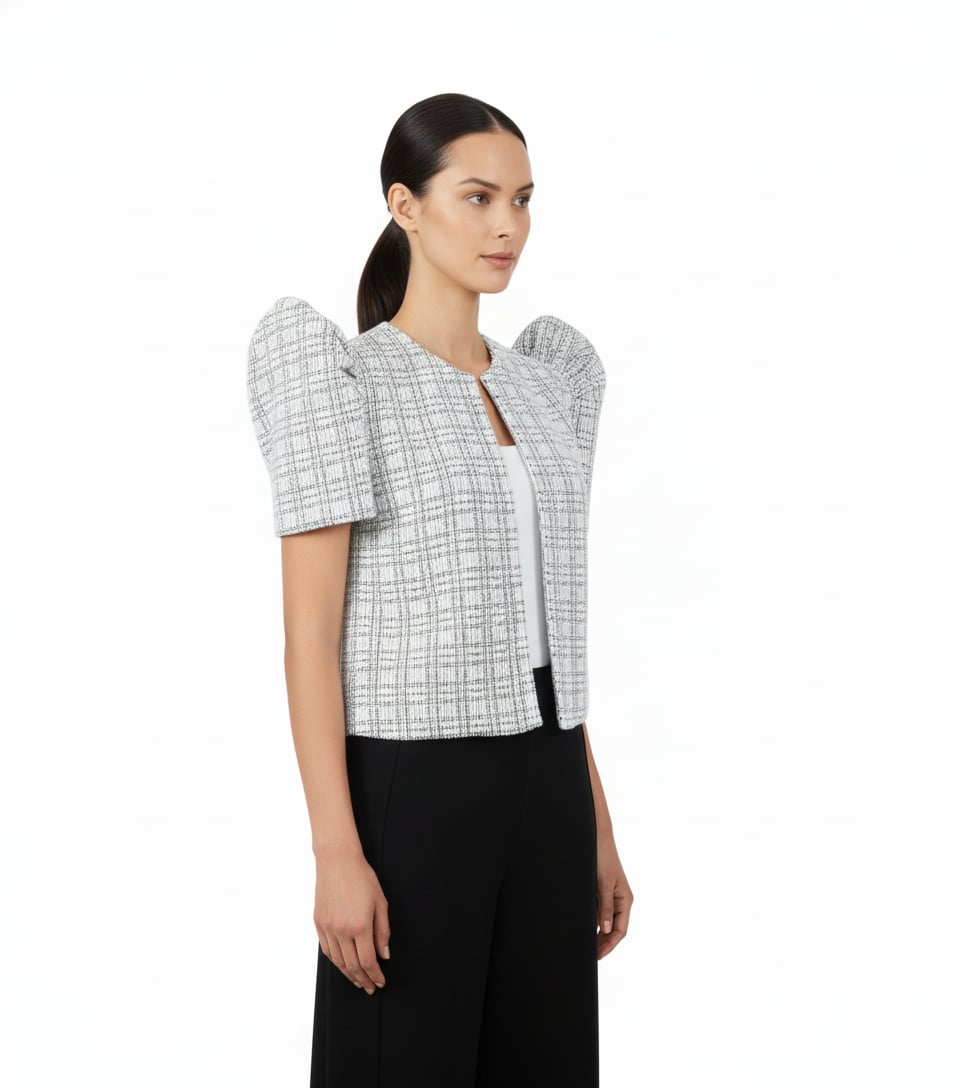 Checkered Bolero Terno Top
