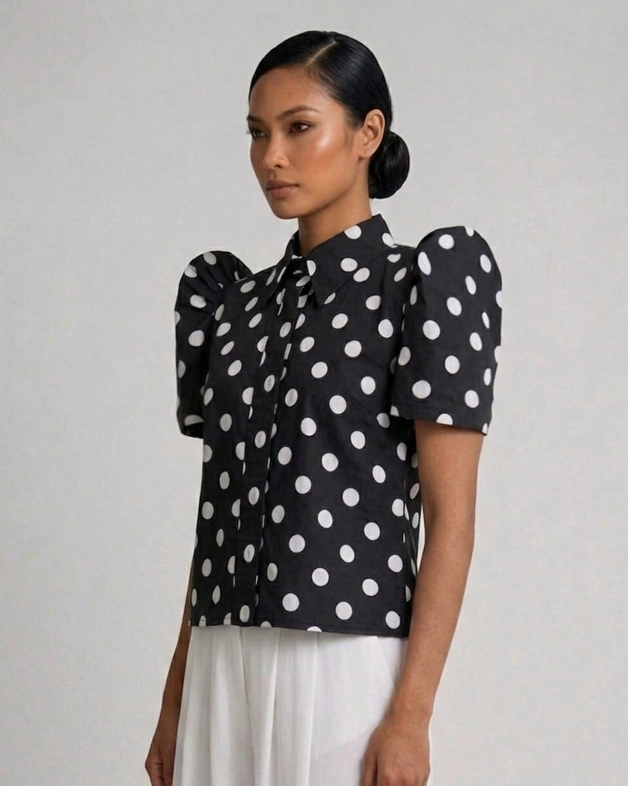 Big Dot Collared Buttondown Terno