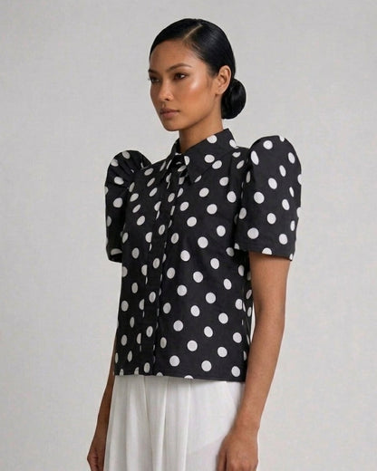 Big Dot Collared Buttondown Terno