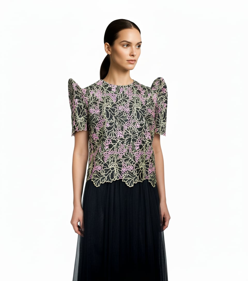 Stand Collar Terno Top