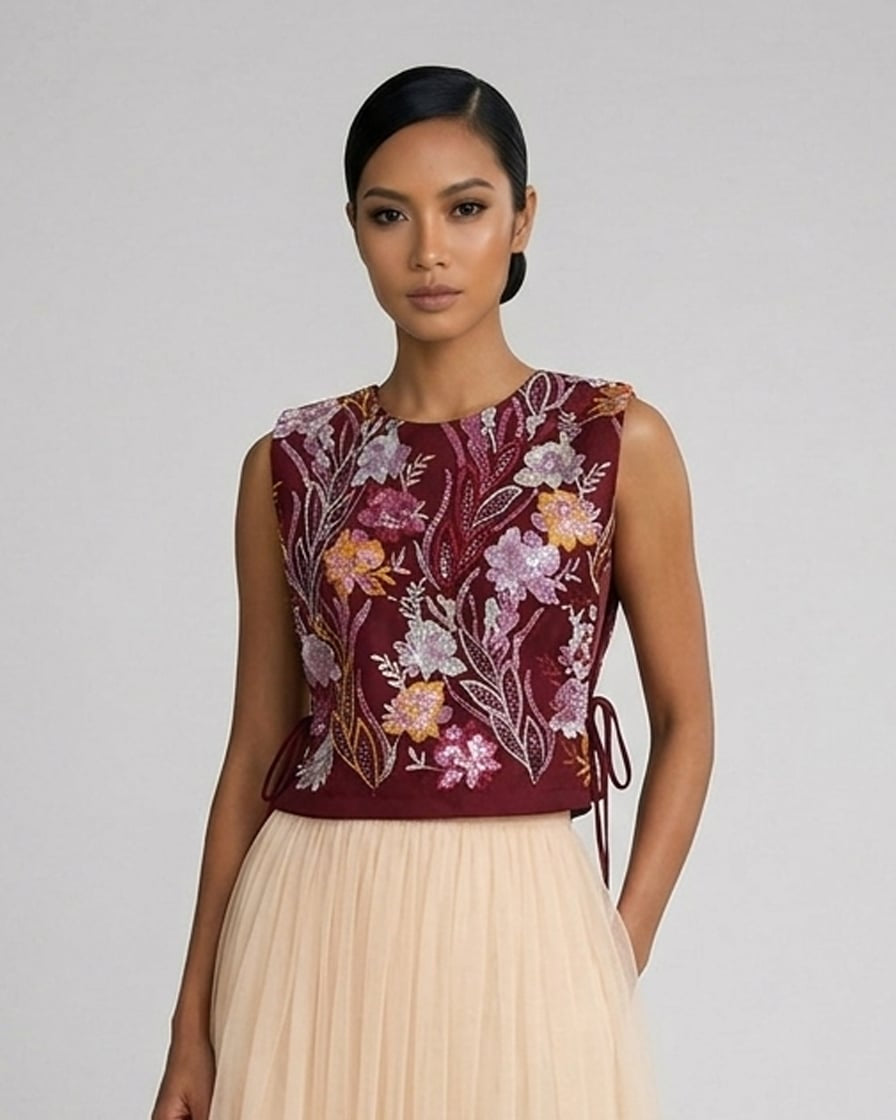 Beaded Tie Side