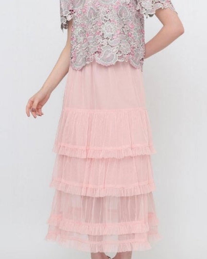 Layered Pleated Skirt