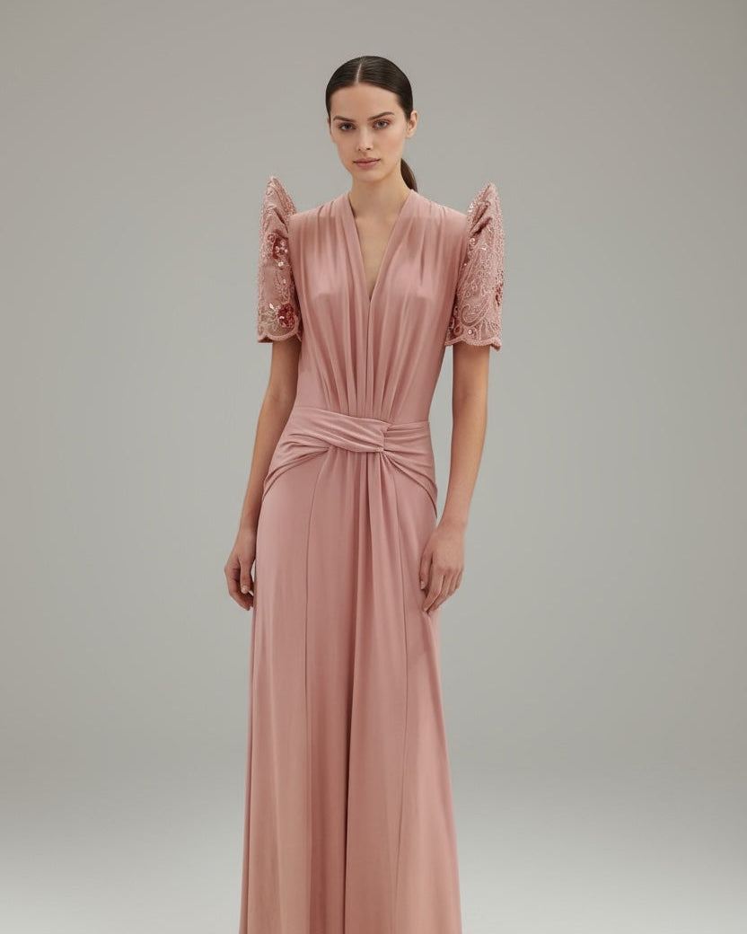 Drape Maxi Terno Dress