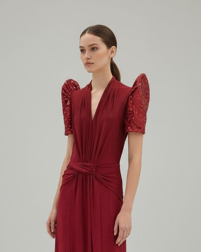 Drape Maxi Terno Dress