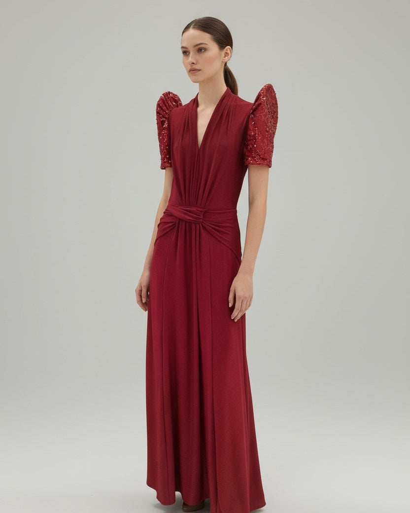 Drape Maxi Terno Dress